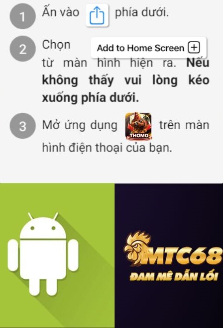 Tải app MTC68 cho hệ điều hành Android